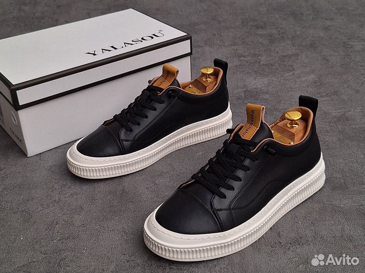 Кеды мужские кожаные