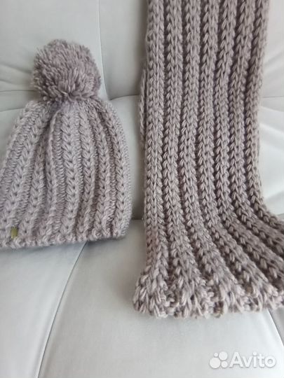 Комплект шапка и шарф снуд новый 54-58р