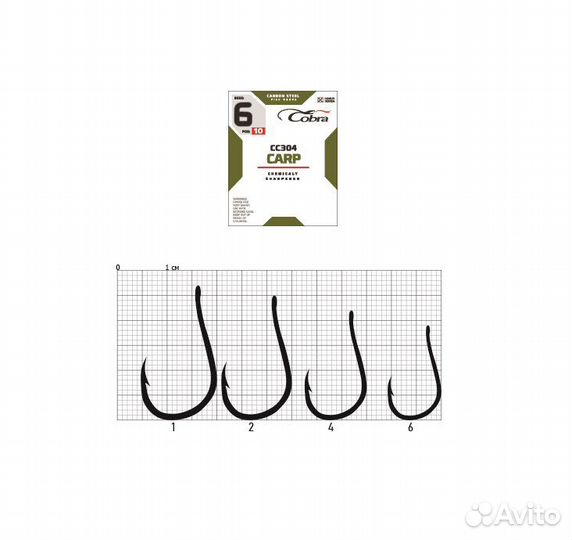 Крючки cс304 разм.6 10шт. carp 