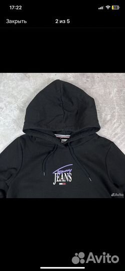 Худи Tommy Jeans Оригинал Черное (Guess Ralph)