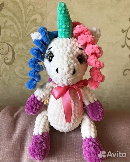 Единорог вязаный ручная работа
