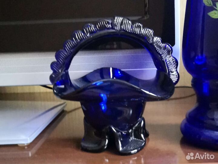 Фруктовницы, вазочки СССР, цветное стекло