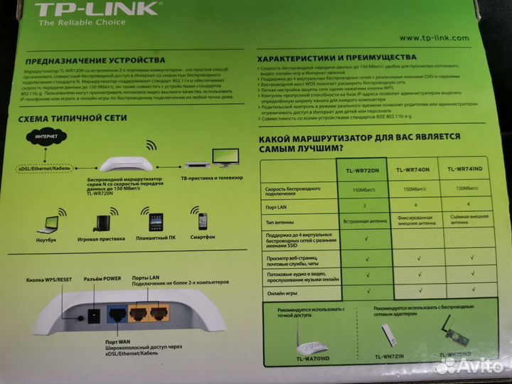 Маршрутизатор TP-link TL-WR720N