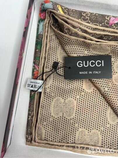 Платок из шелка конверт + пакет gucci