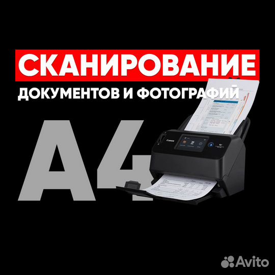 Распечатка документов, набор текста, сканирование