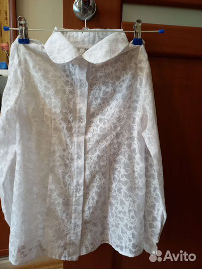 Блузка белая школьная 134-140