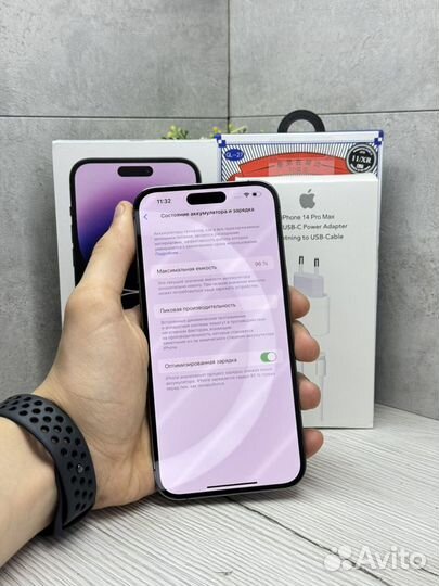 iPhone 14 Pro Max физ сим акб 96 фиолет