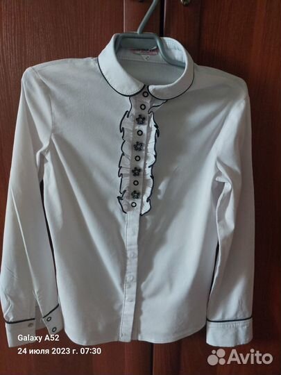 Блузка школьная маленькая леди р.134-140