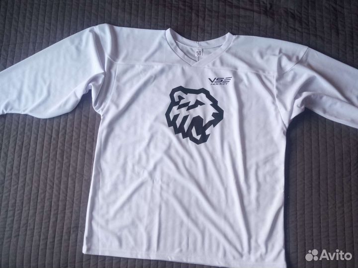 Хоккейная майка джерси р. 50-52 белая
