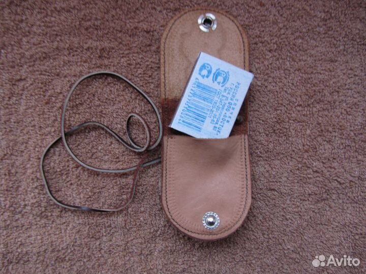 Кошелёк нашейный,кожаный,миниатюрный.Олимпиада 80