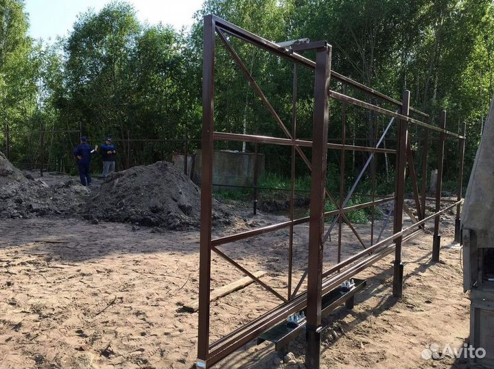 Винтовые сваи калитка