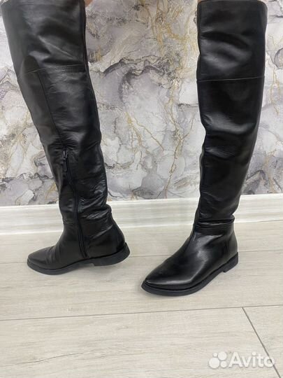 Сапоги женские натуральная кожа 37