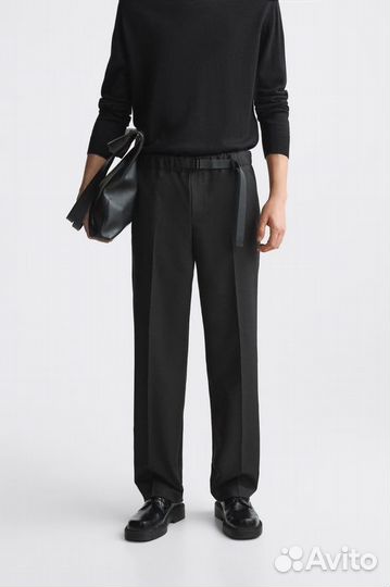 Zara брюки с поясом в тон