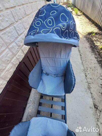 Детские санки с колесами для двойни