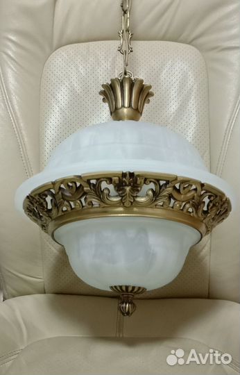 Светильник подвесной 2 свечи, под бронзу