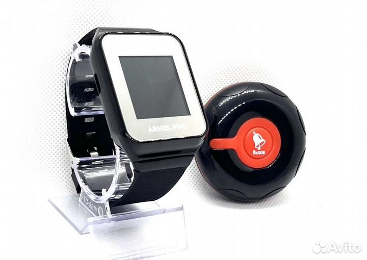 Влагозащищенная кнопка вызова официанта и часы