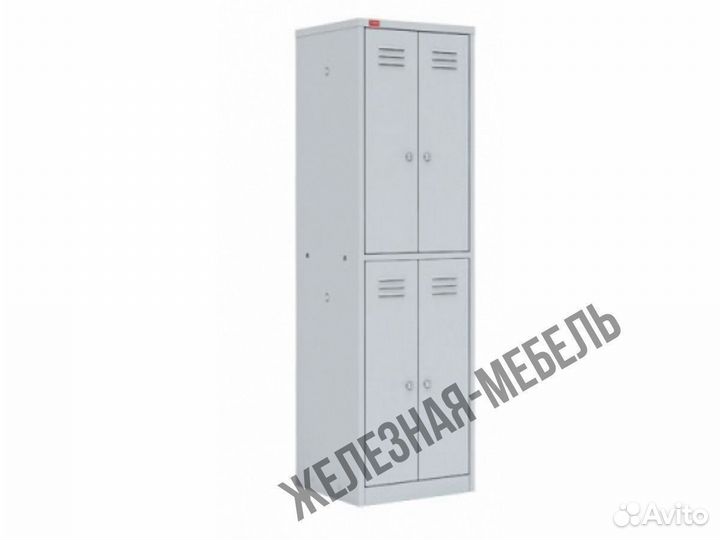 Шкаф для раздевалки шрм-24 двухсекционный