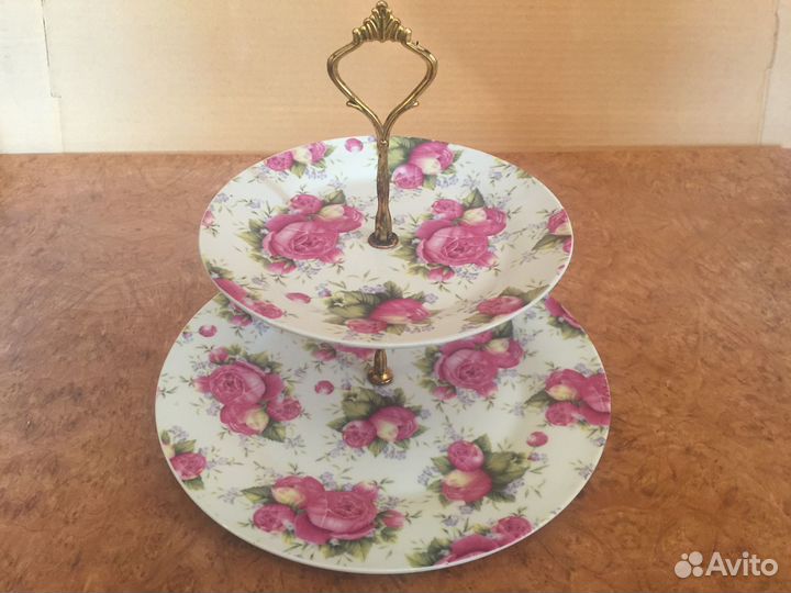 Тарелки сервировочные 2-х и 3-х ярусные, ретро