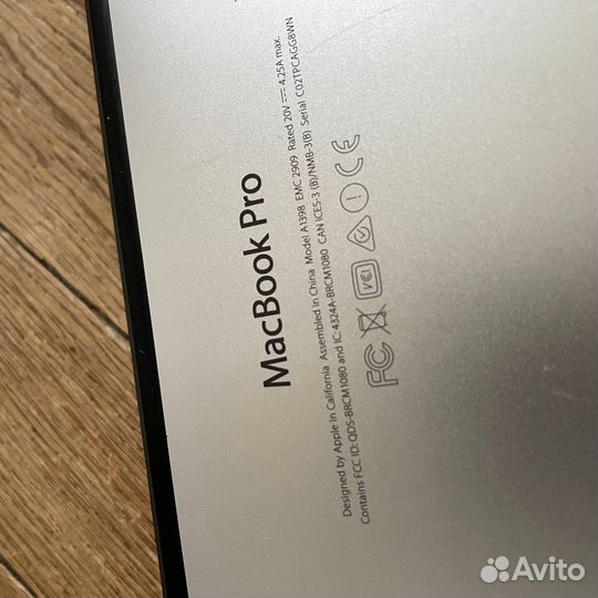 Apple MacBook Pro 15 Retina, Mid 2015, 256gb