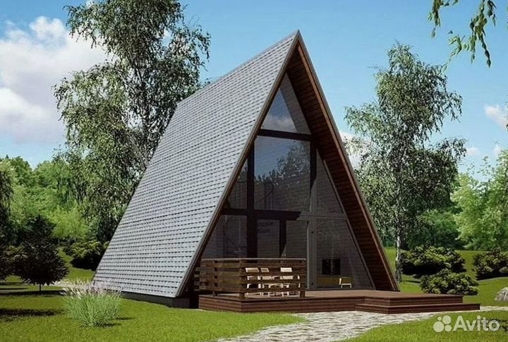 Дом баня а фрейм 100 м2, 2-х этаж. возм. кредит