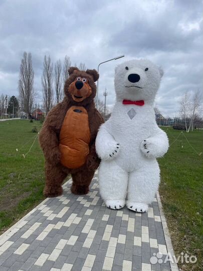 Белый мишка/Стас михайлов ростовая кукла