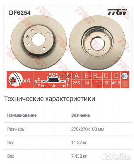 Диски томозные