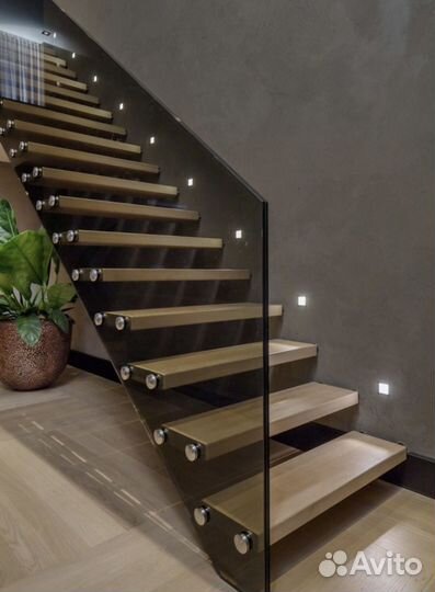 Стеклянные перила для лестниц