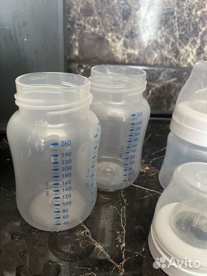 Philips avent бутылочки 4 шт и антиколиковая соска