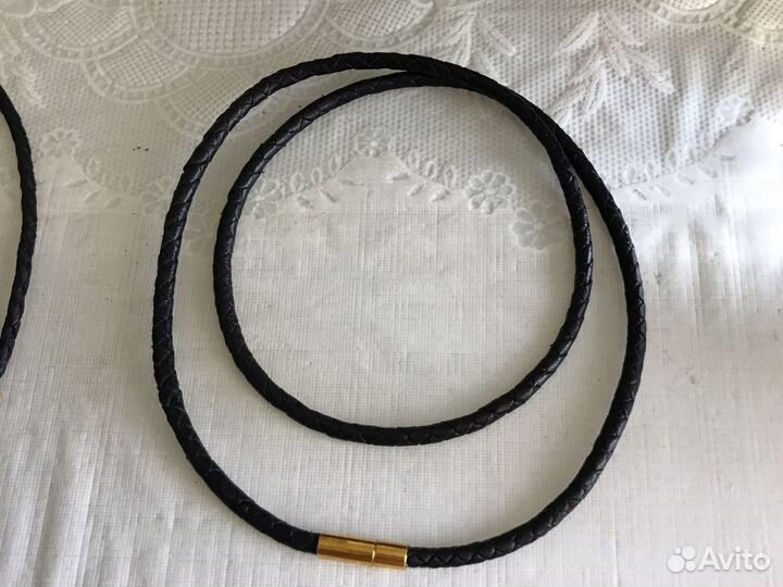 Гайтан из натуральной кожи ручного плетения