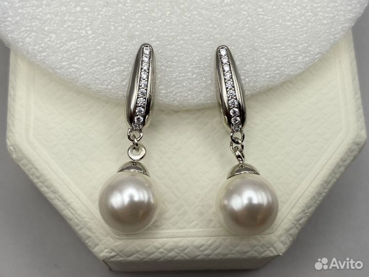 Серьги с жемчугом(иск) 