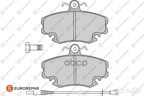 Колодки тормозные дисковые 1617250880 eurorepar