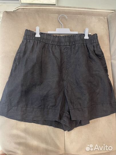 Шорты hm черные лен