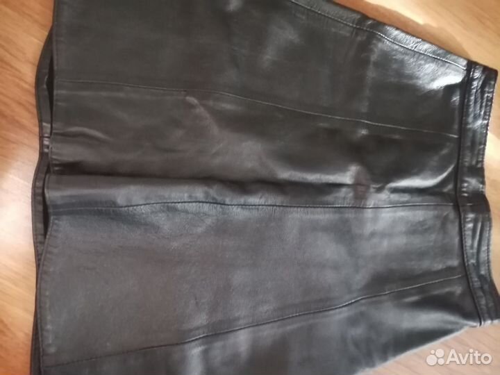 Кожаная юбка натуральная 42