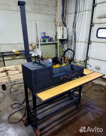 Мангал с печью под казан, мангал со столешницей