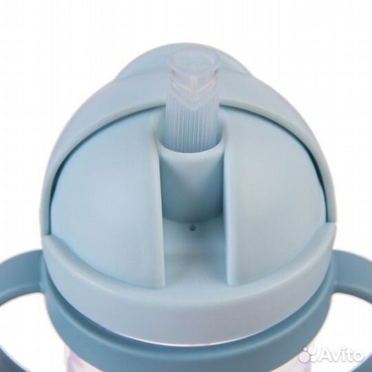 2 шт. Поильник - непроливайка детский с силиконовой трубочкой и грузиком, от 9 мес., 250 мл., с ручк