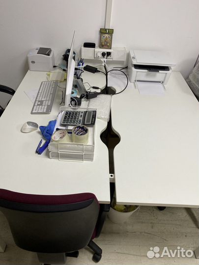 Бренч система, двойной офисный стол, 2 шт