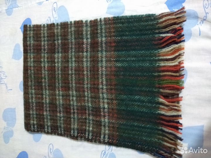 Мужской шарф шерстяной