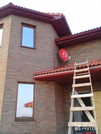 Установка спутниковой, эфирной антенны