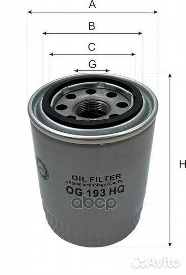 Фильтр масляный mitsubishi L200 OG 193 HQ Goodwill