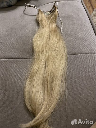 Накладной хвост блонд