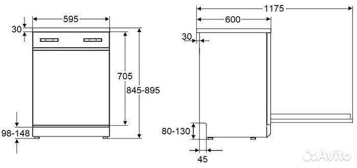 Посудомоечная машина maunfeld MWF60331S Inverter