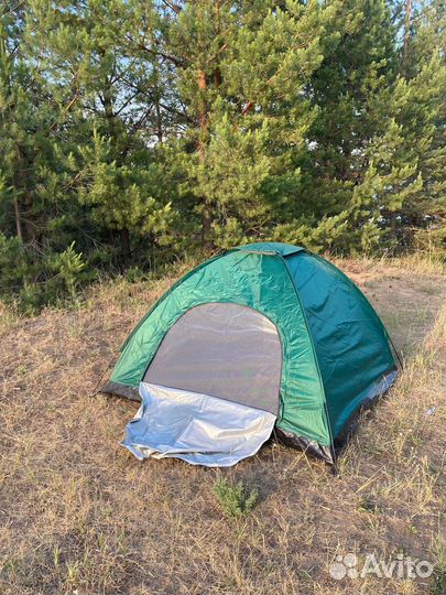 Туристическая палатка 2x2 Zevs Зелёная / Камуфляж