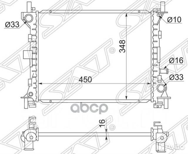 Форд Фокус 1 98-04г 1,4 1,6л радиатор охлаждения