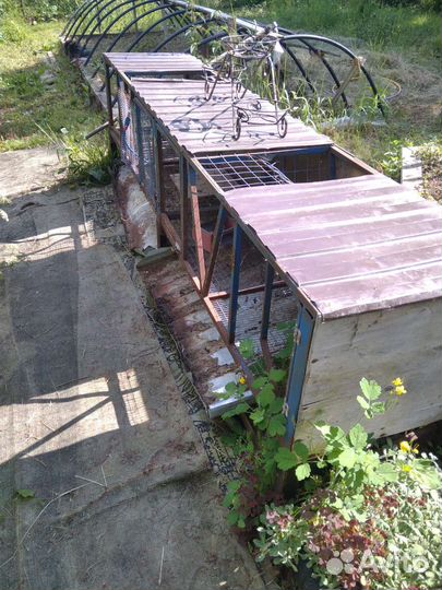 Клетка для кроликов тройная