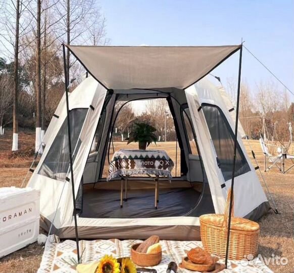 Палатка четырехместная автоматическая 240х240 2086