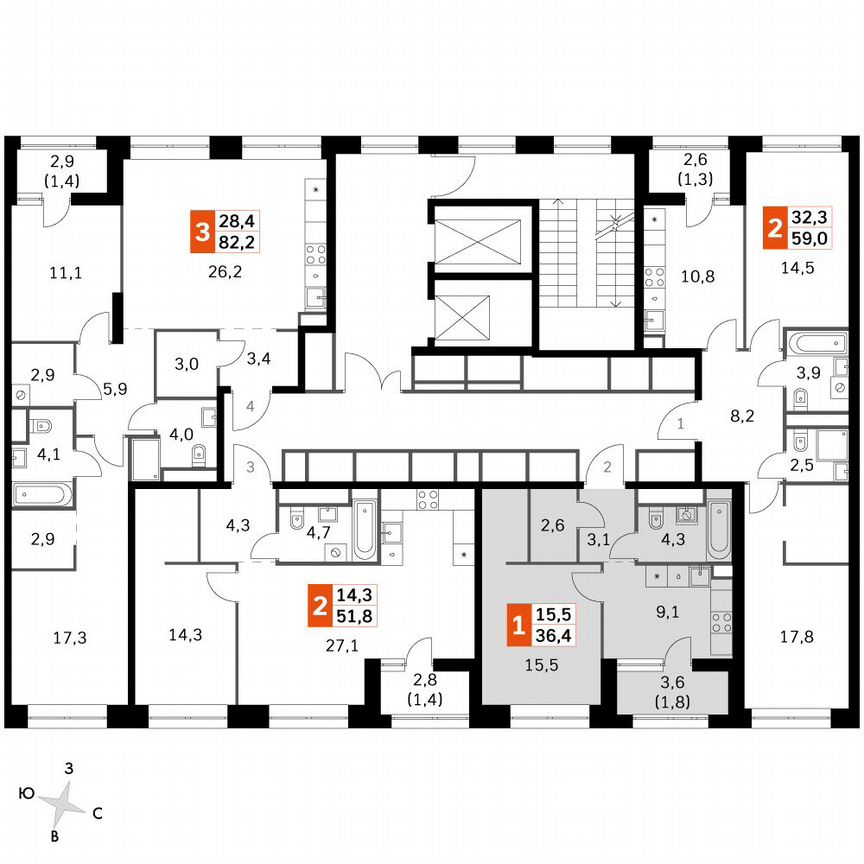 1-к. квартира, 36,4 м², 18/18 эт.