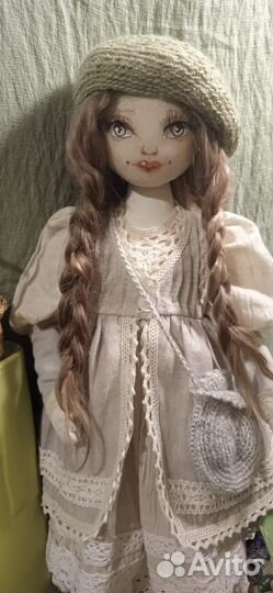 Интерьерная текстильная кукла ручной работы