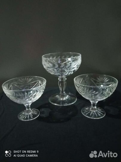 Креманки, стаканы СССР хрусталь