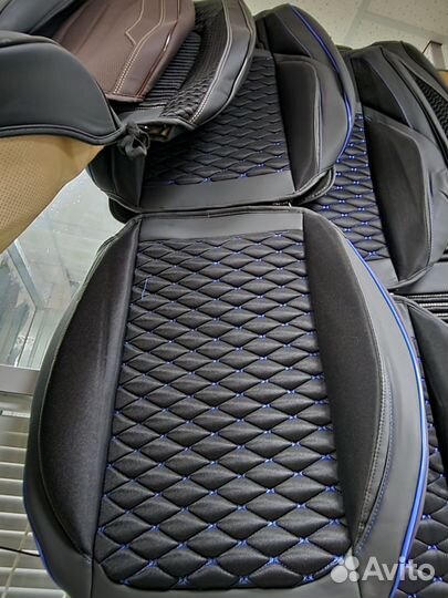 Чехлы на сиденья авто комбинированные комплект