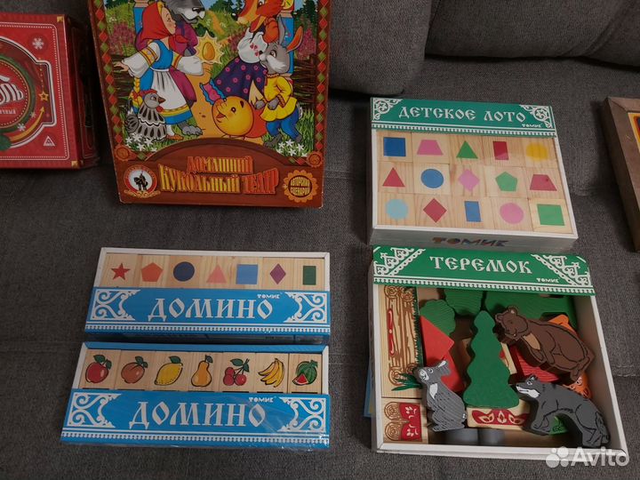 Развивающие игры (кубики, домино, лото)